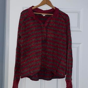 Adorable striped colored long sleeve blouse